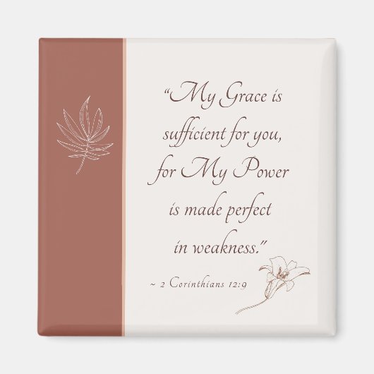 2 Korinthen 12:9 Mein Grace ist ausreichend Magnet (Vorne)