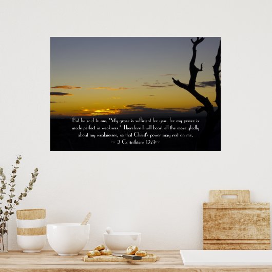 2 Korinthen 12:9 Poster (Küche)