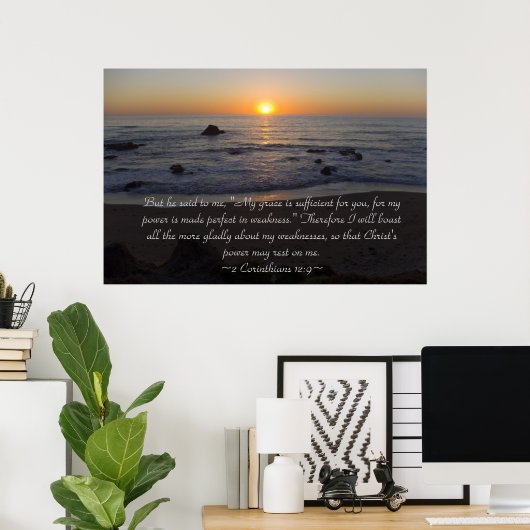 2 Korinthen 12:9 Poster (Heimbüro)