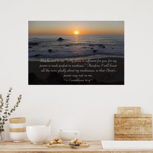 2 Korinthen 12:9 Poster (Küche)