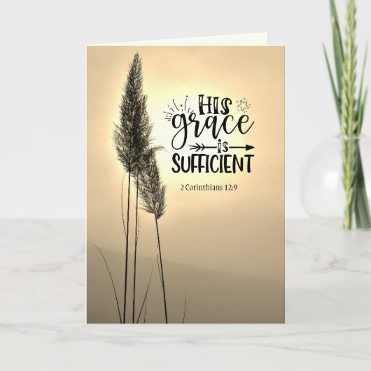 2 Korinthen 12:9 Seine Gnade ist ausreichend Karte (Vorderseite)