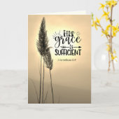 2 Korinthen 12:9 Seine Gnade ist ausreichend Karte (Gelbe Blume)