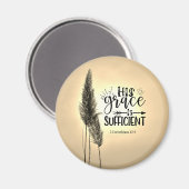 2 Korinthen 12:9 Seine Gnade ist ausreichend Magnet (Vorderseite/Rückseite)