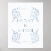 2 Korinthen 12:9 Seine Gnade ist ausreichend Poster (Vorne)