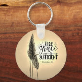 2 Korinthen 12:9 Seine Gnade ist ausreichend Schlüsselanhänger (Rückseite)