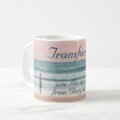 2 Korinthen 3:18 verwandelt sich in sein Bild Kaffeetasse (Vorderseite Links)