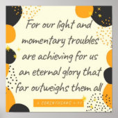 2 Korinthen 4:17 Ewige Herrlichkeit Poster (Vorne)