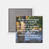 2 Korinthen 4:18 Magnet (Vorderseite/Rückseite)