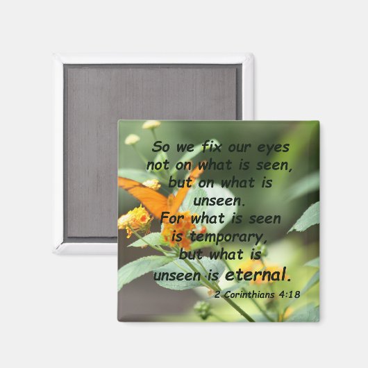 2 Korinthen 4:18 Magnet (Vorderseite/Rückseite)