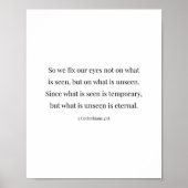 2 Korinthen 4:18 Poster (Vorne)