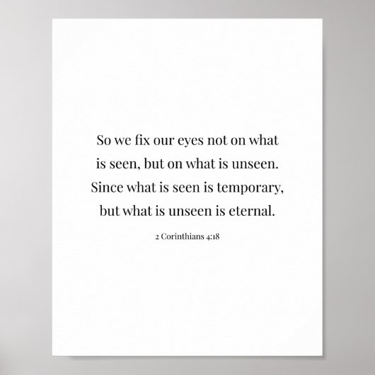 2 Korinthen 4:18 Poster (Vorne)