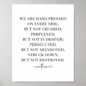 2 Korinthen 4:8-9 Poster (Vorne)