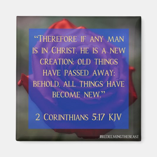 2 Korinthen 5:17 Das Besenmagazin erlösen Magnet (Vorne)