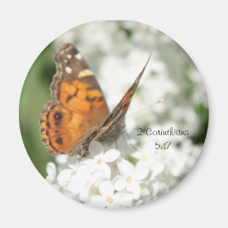 2 Korinthen 5:17 Schmetterling Lilac Magnet