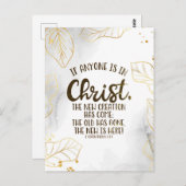2 Korinthen 5:17 Wenn jemand in Christus ist Postkarte (Vorne/Hinten)