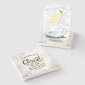 2 Korinthen 5:17 Wenn jemand in Christus ist Steinuntersetzer (Seitenansicht)