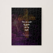 2 Korinthen 5:7 Bibelversatz Zitat über den Glaube Puzzle (Vertikal)