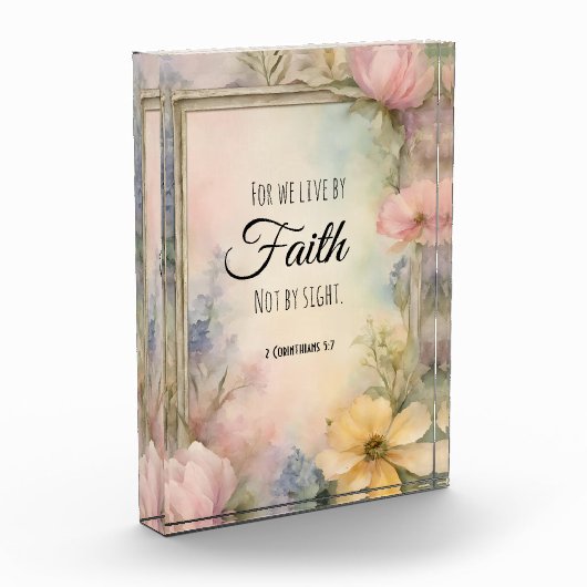 2 Korinthen 5:7 Christliche Bibelverse Kunst, Dich Fotoblock (Links)