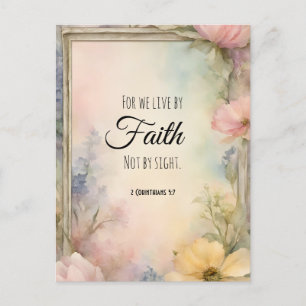 2 Korinthen 5:7 Christliche Bibelverse Kunst, Dich Postkarte