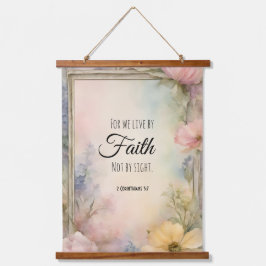 2 Korinthen 5:7 Christliche Bibelverse Kunst, Dich Wandteppich Mit Holzrahmen