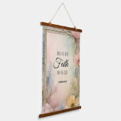 2 Korinthen 5:7 Christliche Bibelverse Kunst, Dich Wandteppich Mit Holzrahmen (Gewinkelt)