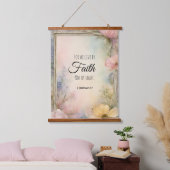 2 Korinthen 5:7 Christliche Bibelverse Kunst, Dich Wandteppich Mit Holzrahmen (Schlafzimmer)