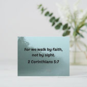 2 Korinthen 5:7 Denn wir gehen durch Glauben, nich Postkarte (Stehend Vorderseite)