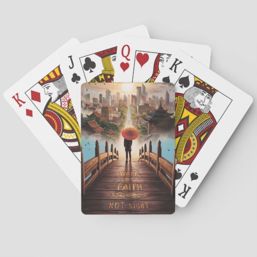 2 Korinthen 5:7 Leben durch den Glauben, nicht dur Spielkarten (Rückseite)