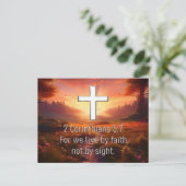 2 Korinthen 5:7 Postkarte (Stehend Vorderseite)
