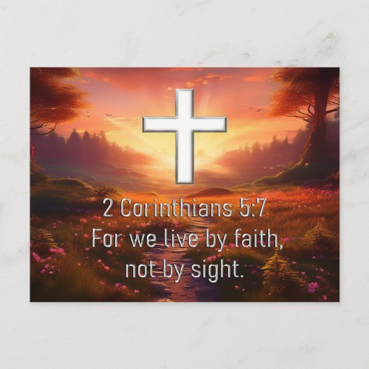 2 Korinthen 5:7 Postkarte (Vorderseite)