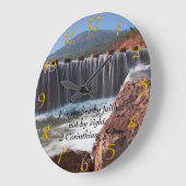 2 Korinthen 5:7 Steppsteine Große Wanduhr (Winkel)