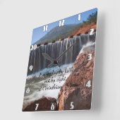 2 Korinthen 5:7 Steppsteine Quadratische Wanduhr (Winkel)