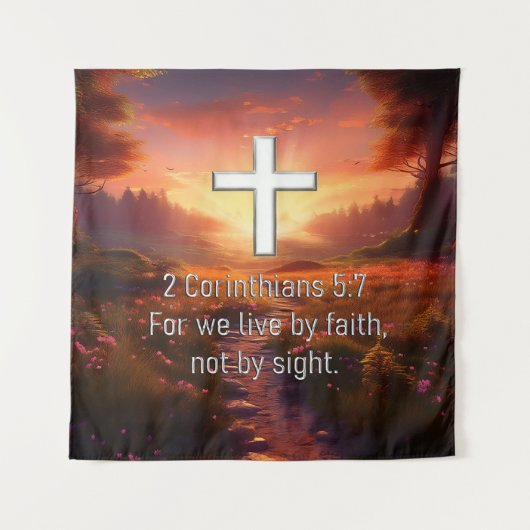 2 Korinthen 5:7 Wandteppich (Vorderseite)