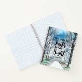 2 Korinthen 5:7 Zu Fuß durch den Glauben nicht dur Notizblock (Innenseite)