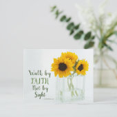 2 Korinthen 5:7 Zu Fuß durch den Glauben nicht dur Postkarte (Stehend Vorderseite)