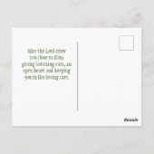 2 Korinthen 5:7 Zu Fuß durch den Glauben nicht dur Postkarte (Rückseite)