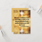 2 Korinthen 5:8 KJV Bibelschrift Pic Begrüßung Karte (Vorderseite/Rückseite Beispiel)