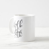 2 Korinthen zu Fuß 5:7 Kaffeetasse (Vorderseite Links)