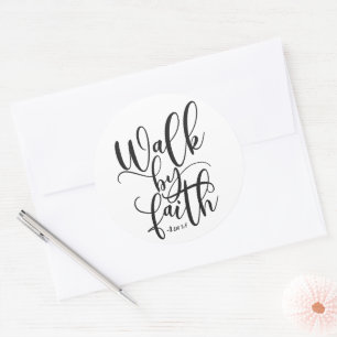 2 Korinthen zu Fuß 5:7 Runder Aufkleber