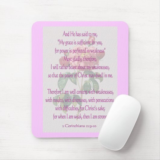 2 Korinther-12:9 - 10 Mousepad (Mit Mouse)