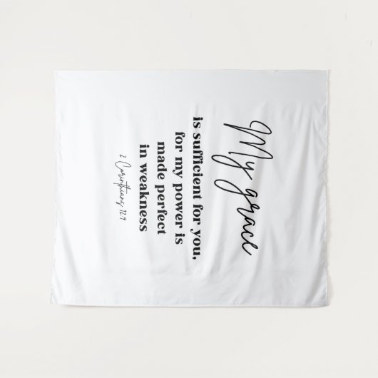 2 Korinther 12:9 Christliche Uni Dorm Wandteppich (Vorderseite (Horizontal))