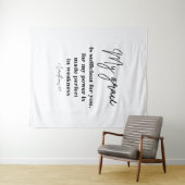 2 Korinther 12:9 Christliche Uni Dorm Wandteppich (Beispiel (Horizontal))