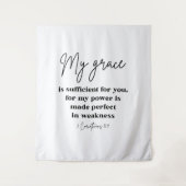 2 Korinther 12:9 Christliche Uni Dorm Wandteppich (Vorderseite)