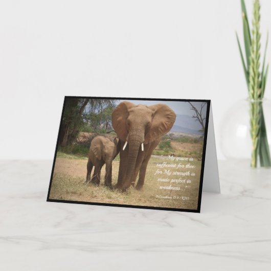 2 Korinther 12:9 (KJV) Karte  (Vorderseite)