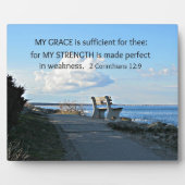 2 Korinther 12:9 Mein Gnade ist ausreichend ... Fotoplatte (Vorderseite)