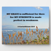 2 Korinther 12:9 Mein Gnade ist ausreichend ... Fotoplatte (Vorderseite)