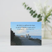 2 Korinther 12:9 Mein Gnade ist ausreichend ... Postkarte (Stehend Vorderseite)