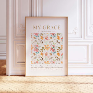 2 Korinther 12:9 Meine Gnade ist ausreichend für S Poster