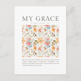 2 Korinther 12:9 Meine Gnade ist ausreichend für S Postkarte