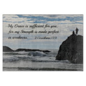 2 Korinther 12:9 Meine Gnade ist ausreichend für S Schneidebrett (Vorderseite)